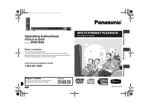 Manual Panasonic DVD-S43 DVD Player