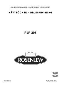 Käyttöohje Rosenlew RJP396 Jääkaappipakastin