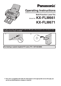 Manual Panasonic KX-FLM671 Fax Machine