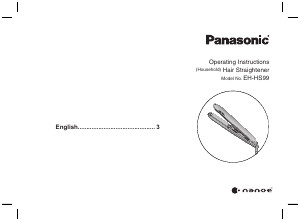 Handleiding Panasonic EH-HS99K Stijltang