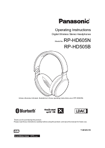 Manual Panasonic RP-HD505B Headphone