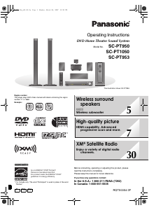 Handleiding Panasonic SC-PT953 Home cinema set