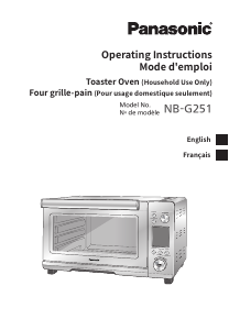 Manual Panasonic NB-G251 Oven