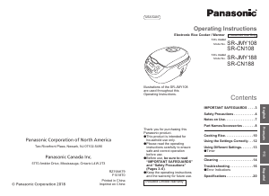 Mode d’emploi Panasonic SR-CN188 Cuiseur à riz