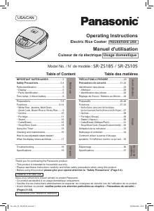 Manual Panasonic SR-ZS105 Rice Cooker