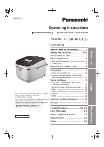 Manual Panasonic SR-AFG186 Rice Cooker