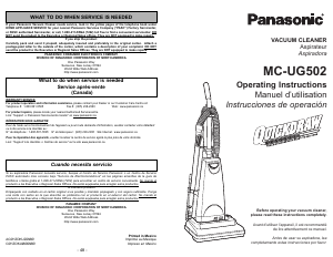 Manual Panasonic MC-UG502 Vacuum Cleaner