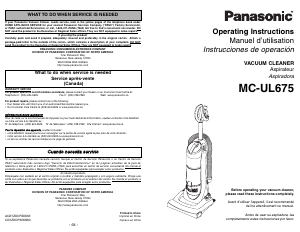 Manual de uso Panasonic MC-UL675 Aspirador
