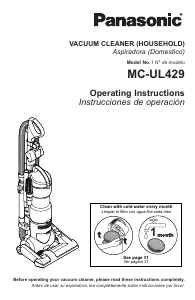 Handleiding Panasonic MC-UL429 Stofzuiger