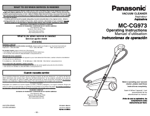 Mode d’emploi Panasonic MC-CG973 Aspirateur