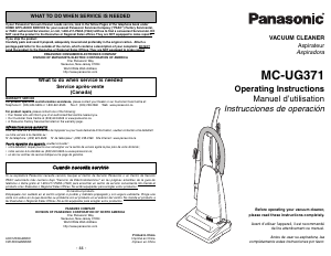 Manual Panasonic MC-UG371 Vacuum Cleaner