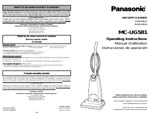 Manual Panasonic MC-UG581 Vacuum Cleaner