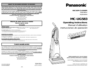 Manual Panasonic MC-UG583 Vacuum Cleaner