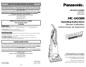 Manual de uso Panasonic MC-UG589 Aspirador