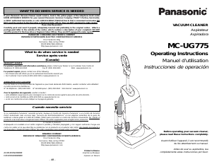 Handleiding Panasonic MC-UG775 Stofzuiger