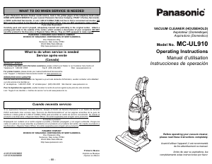 Manual Panasonic MC-UL910 Vacuum Cleaner