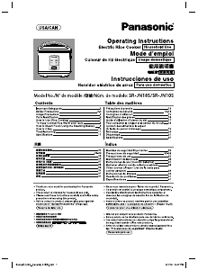 Manual de uso Panasonic SR-JN105 Arrocera