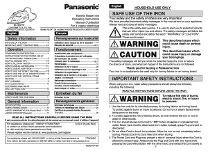 Handleiding Panasonic NI-E650TR Strijkijzer