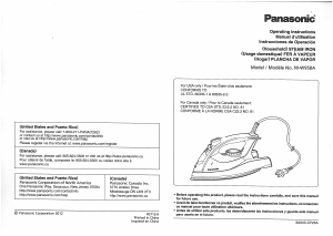 Manual Panasonic NI-W950A Iron