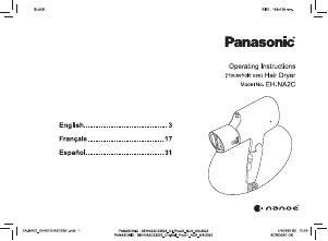 Manual de uso Panasonic EH-NA2C Secador de pelo