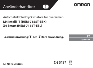 Bruksanvisning Omron HEM-7155T-EBK M4 Intelli IT Blodtrycksmätare