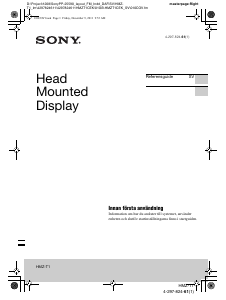 Bruksanvisning Sony HMZ-T1 3D-glasögon