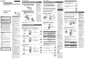 Manual de uso Sony ICD-B120 Grabadora de voz