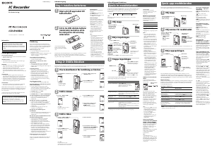 Bruksanvisning Sony ICD-B16 Diktafon