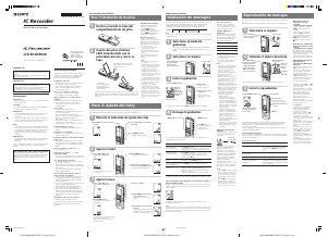 Manual de uso Sony ICD-B200 Grabadora de voz