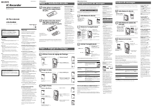 Mode d’emploi Sony ICD-B26 Enregistreur numérique