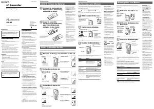 Bedienungsanleitung Sony ICD-B5 Diktiergerät