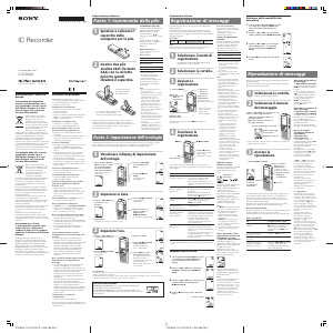 Manuale Sony ICD-B600 Registratore vocale