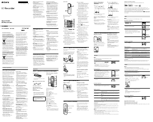 Manual Sony ICD-BX800 Gravador de voz