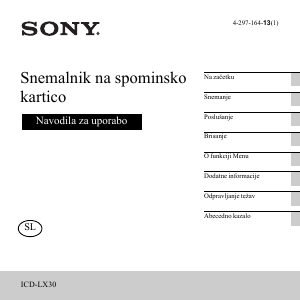 Priročnik Sony ICD-LX30 Snemalnik zvoka