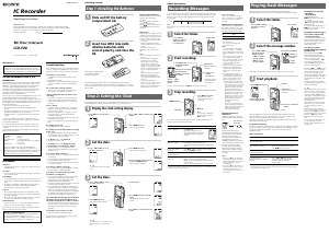 Manual Sony ICD-P28 Audio Recorder