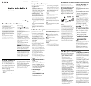 Mode d’emploi Sony ICD-P28 Enregistreur numérique