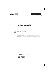 Návod Sony ICD-P320 Záznamník zvuku