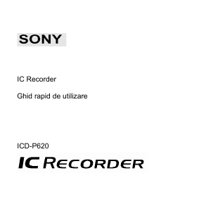 Manual Sony ICD-P620 Reportofon