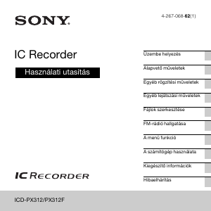 Használati útmutató Sony ICD-PX312 Hangrögzítő