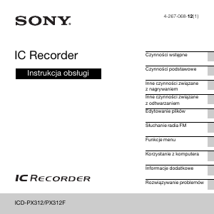 Instrukcja Sony ICD-PX312F Dyktafon