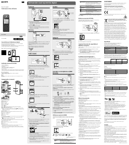 Manual Sony ICD-SX2000 Reportofon