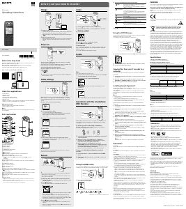 Manual Sony ICD-SX2000 Audio Recorder