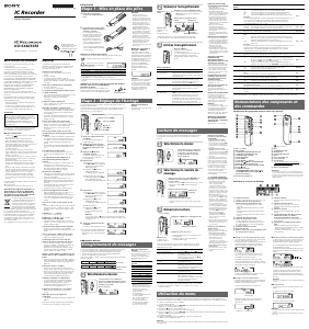 Mode d’emploi Sony ICD-SX46 Enregistreur numérique