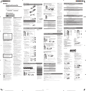 Käyttöohje Sony ICD-SX66 Äänitallennin