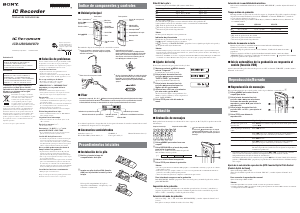 Manual de uso Sony ICD-U50 Grabadora de voz