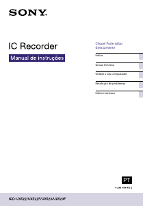 Manual Sony ICD-UX522F Gravador de voz