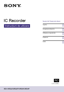 Manual Sony ICD-UX523F Reportofon