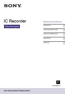 Käyttöohje Sony ICD-UX523F Äänitallennin