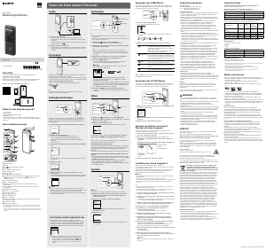 Bedienungsanleitung Sony ICD-UX570 Diktiergerät