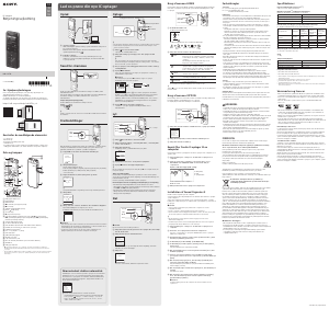 Brugsanvisning Sony ICD-UX570 Diktafon